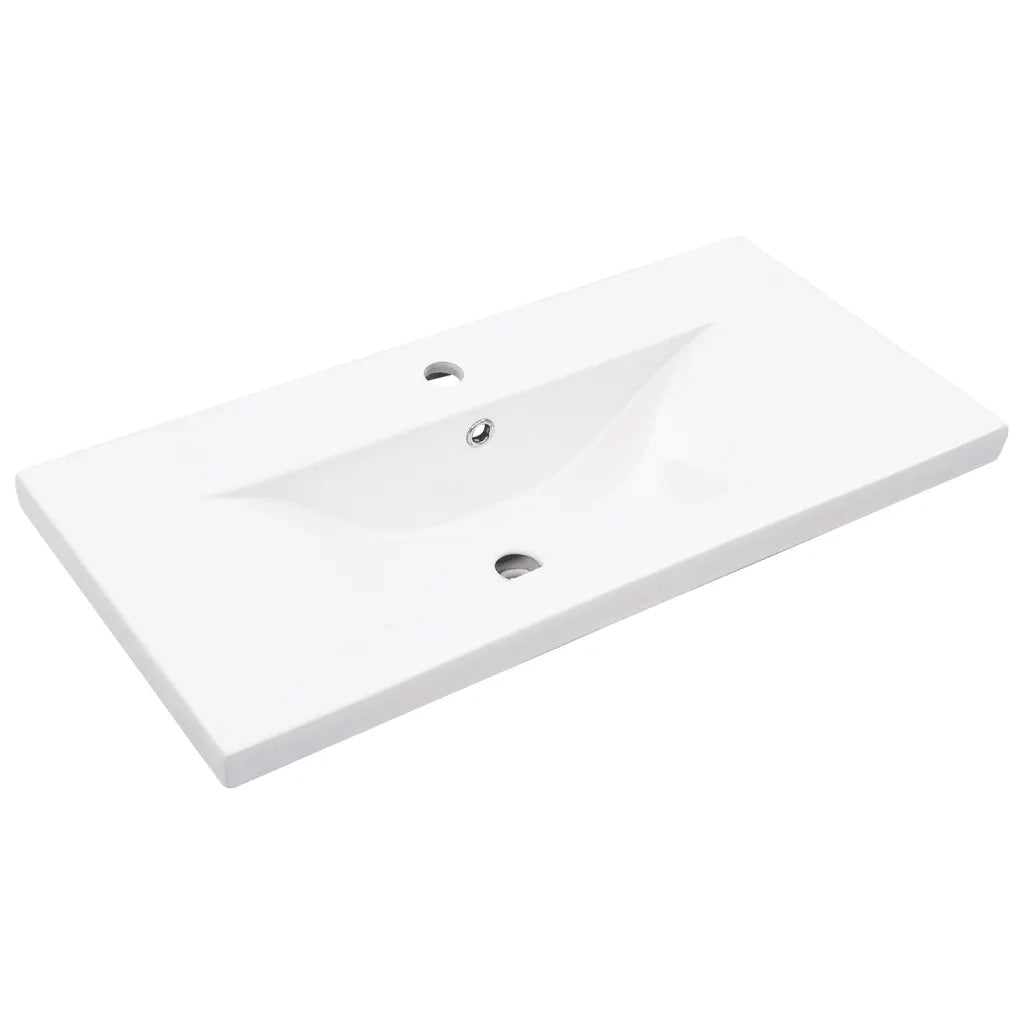 Set Mobili da Bagno 2 pz Grigio Cemento in Legno Multistrato
