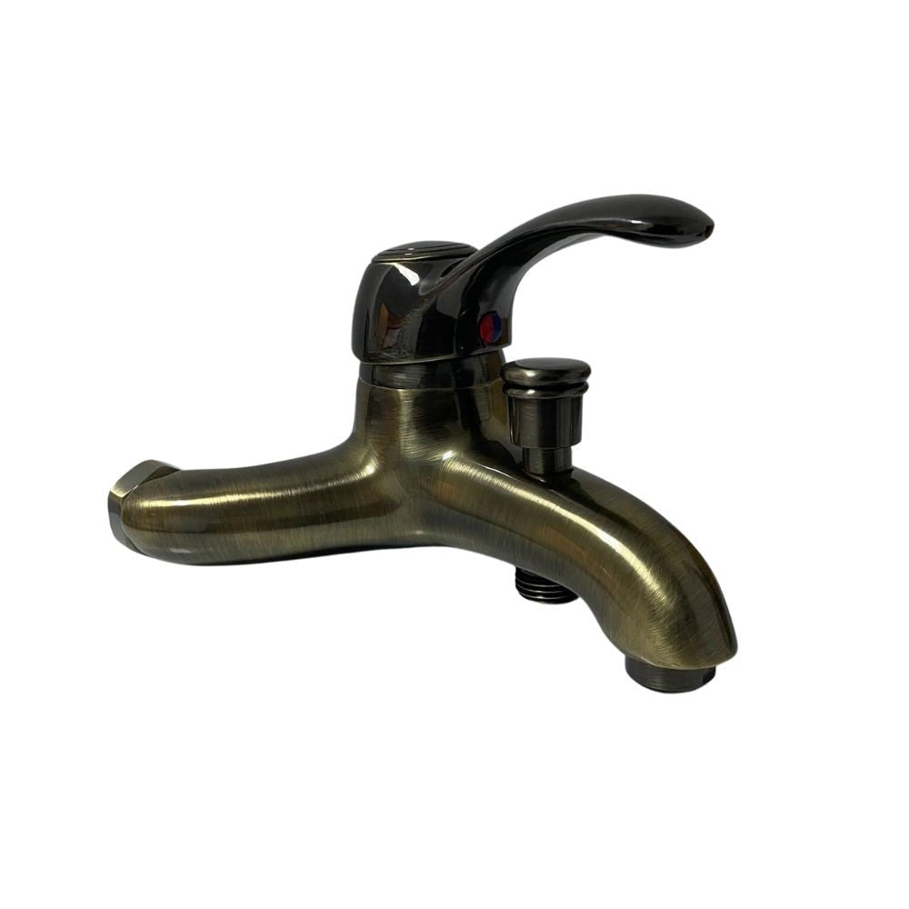 Rubinetto Miscelatore Monocomando per Vasca in Ottone Bologna Ottone Antico