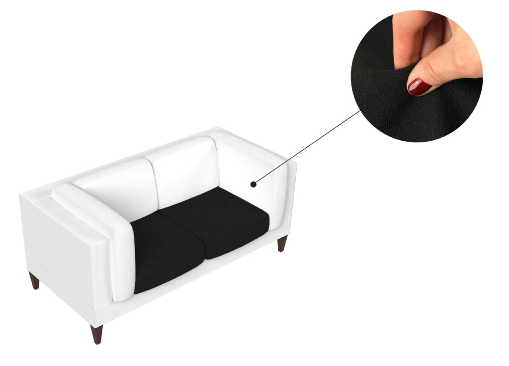 Coppia Copriseduta Antimacchia Elasticizzato Tinta Unita Modello Magic - Seduta - Nero