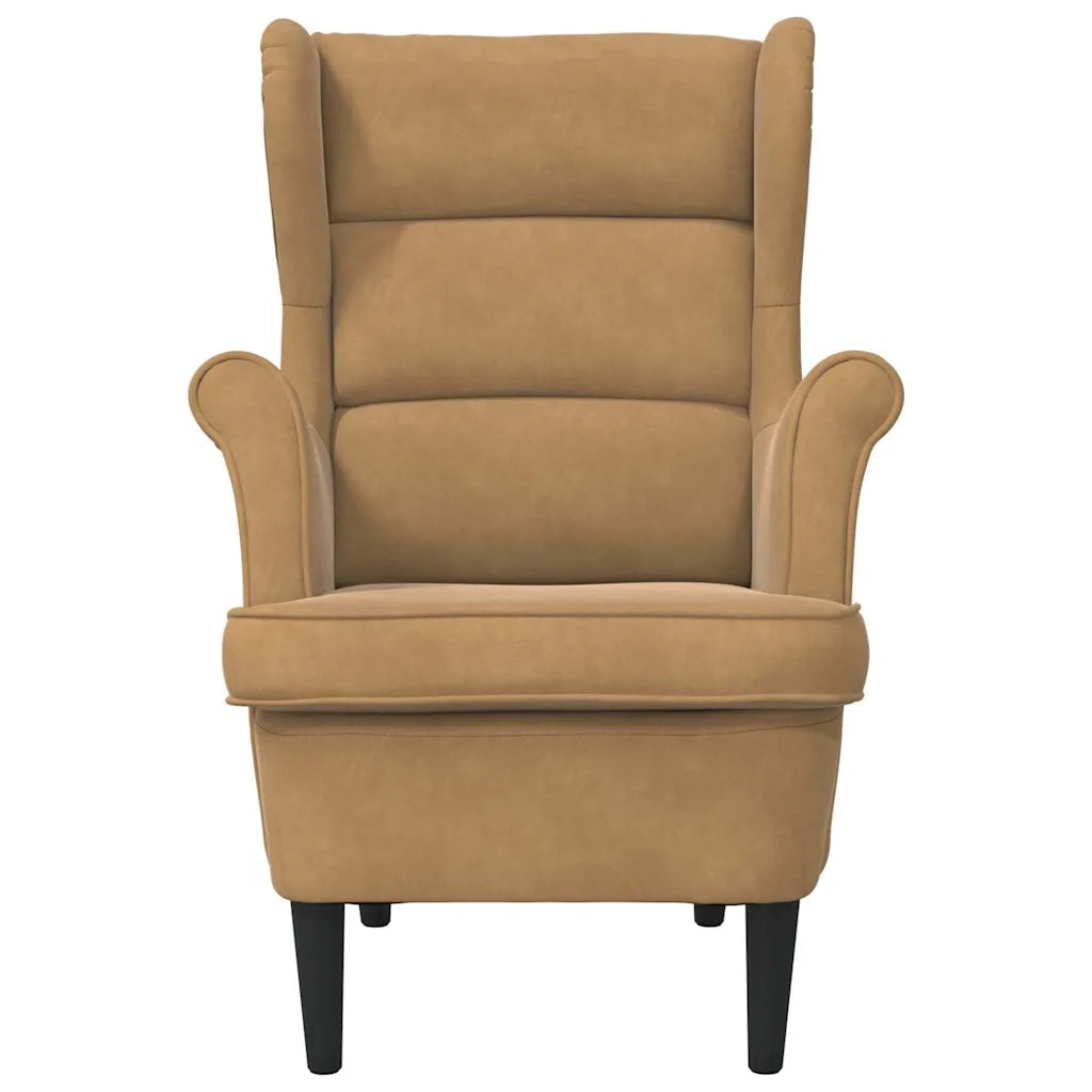 Poltrona Marrone in Velluto cod mxl 32969