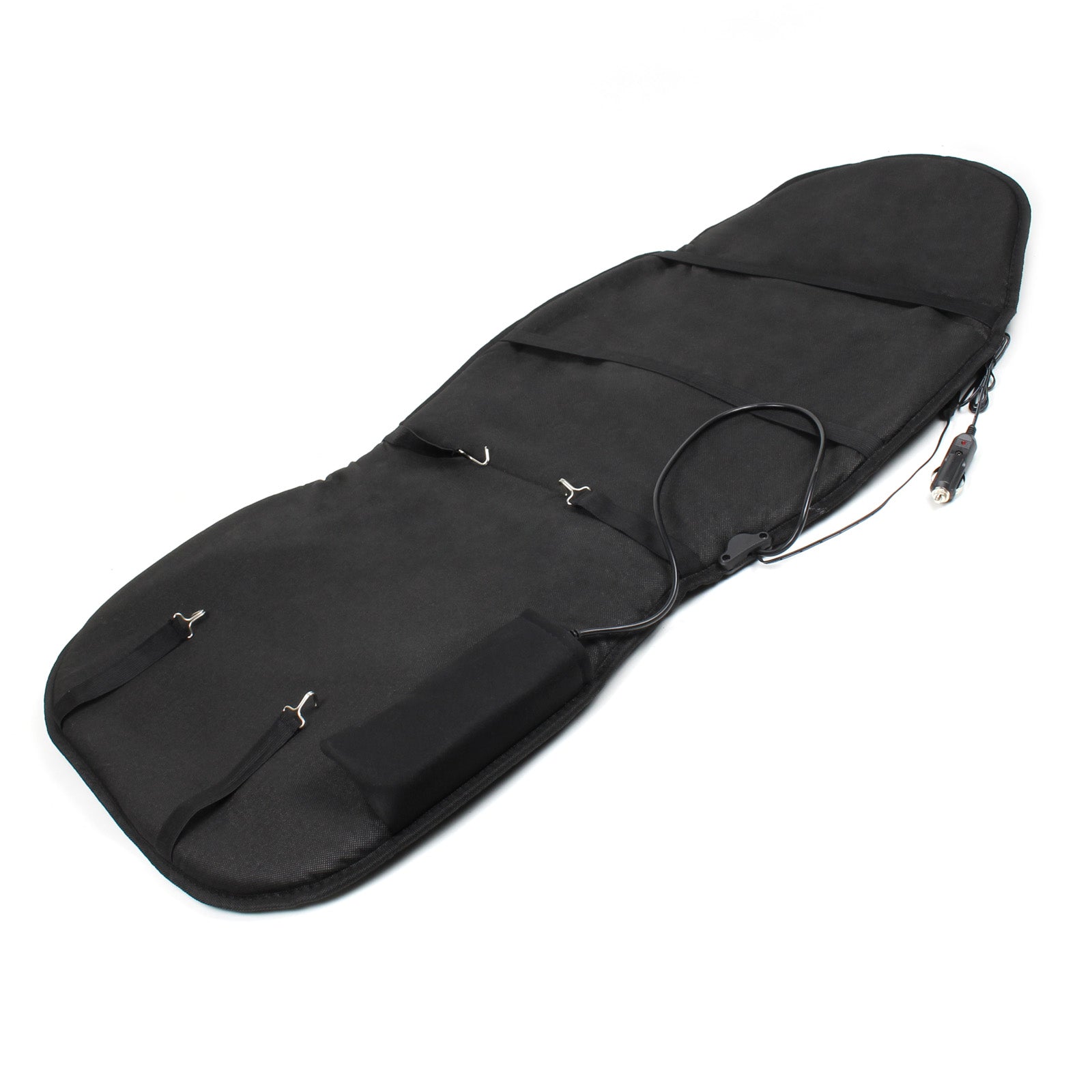 Massaggiatore con funzione termica e vibrazione 5 motori 105x50cm nero 12V Sedile massaggiante