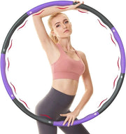 Hula hoop per adulti 12 kg - grigio viola con 8 anelli rimovibili