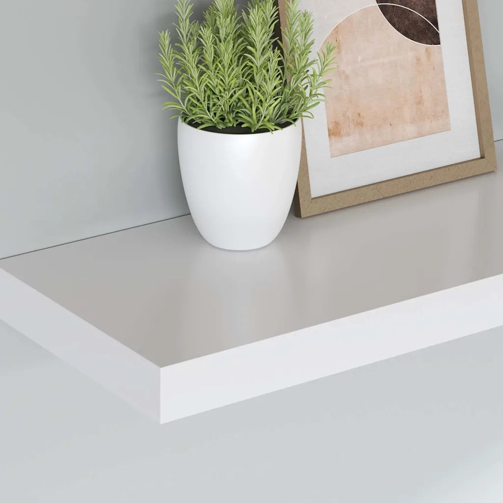 Scaffale a Parete Bianco 120x23,5x3,8 cm in MDF 323820