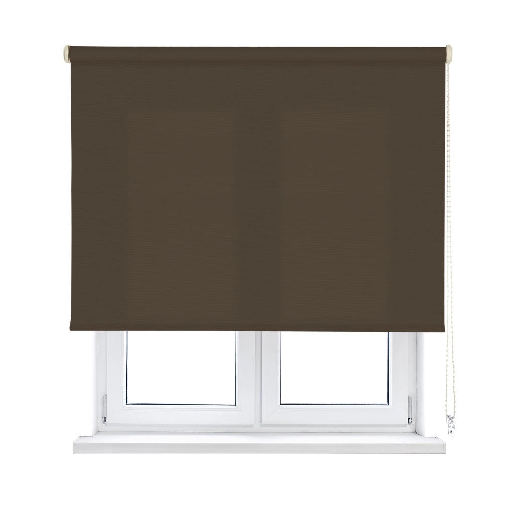 VIEWTEX Tenda a rullo Traslucida Ecofuture (100% tessuto riciclato) Marrone 135 X 250cm - Made in Europe - 5 anni di garanzia