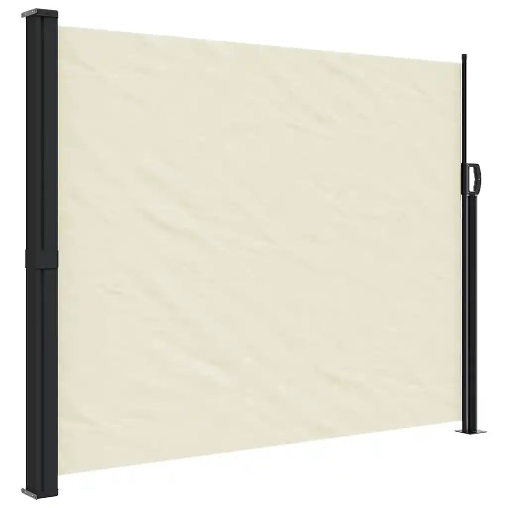 Tenda da Sole Laterale Retrattile-Tenda parasole per balcone per giardino Crema 160x500 cm