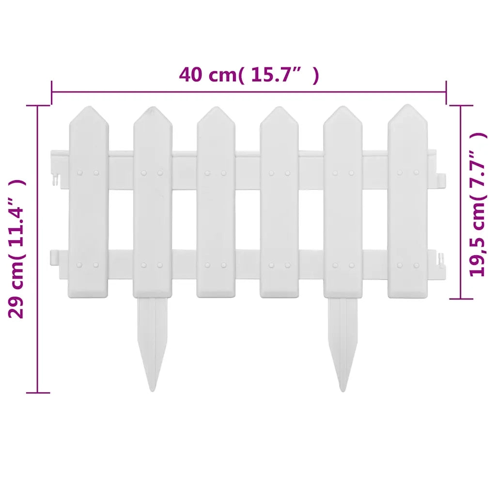 Bordi per Prato 25 pz Bianchi 10 m in PP CFW1511991