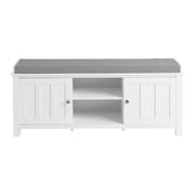 Scarpiera da ingresso, panchina con cuscino e due ante,L105cm, FSR35-W