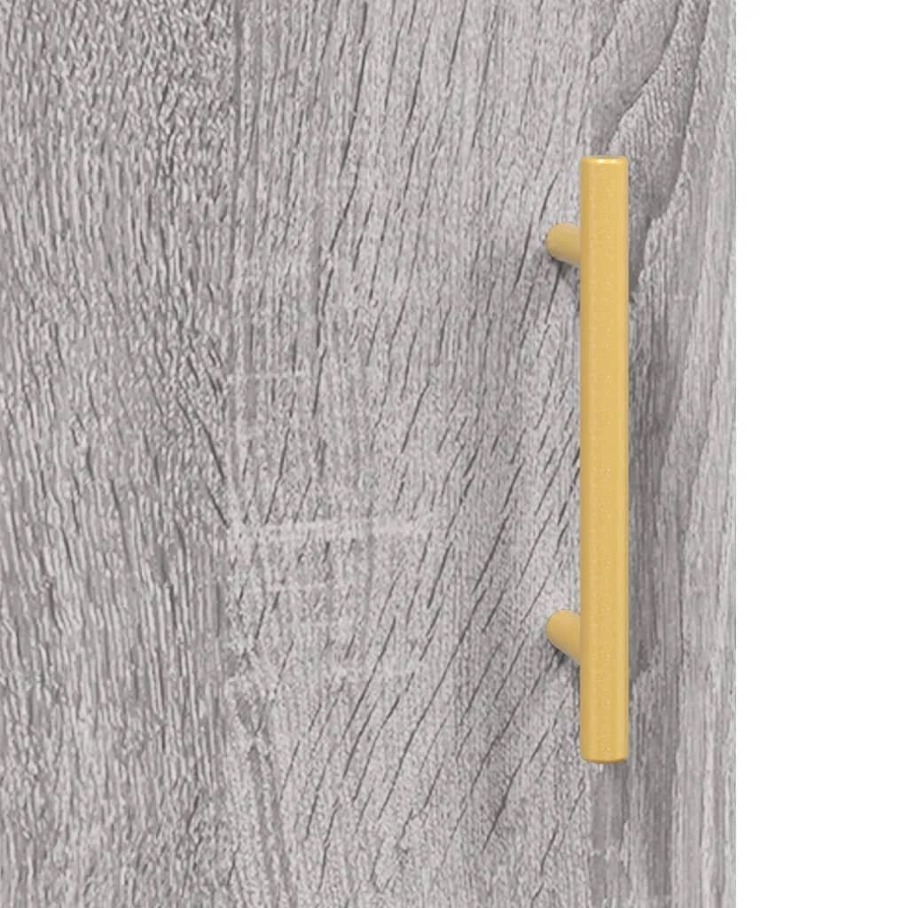Buffet credenza cassettiera armadio mobile contenitore organizer cucina soggiorno salotto rovere Sonoma alto 34,5 x 34 x 180 cm legno ingegnerizzato grigio 02_0035219