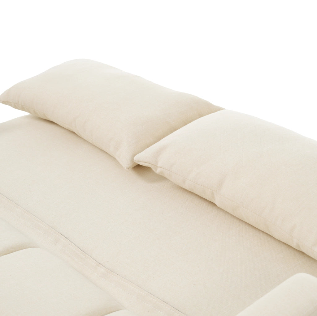Divano letto pieghevole beige con schienale reclinabile