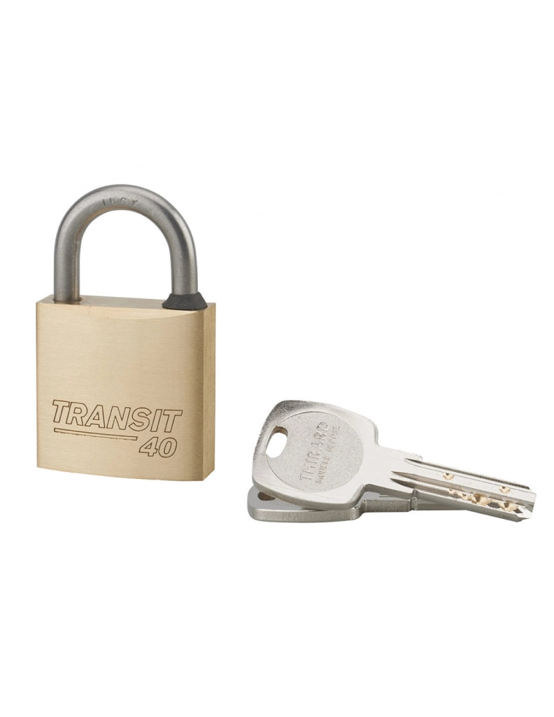 Lucchetto Transit 40 mm con arco in acciaio inox, 2 chiavi reversibili – THIRARD