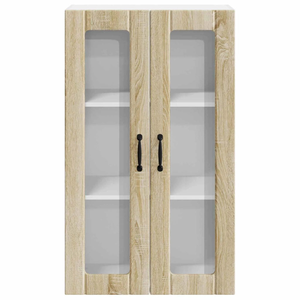 Mobile in vetro da parete LUCCA Rovere Sonoma 60 x 31 x 100 cm