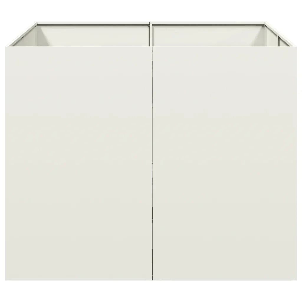 Fioriera Bianca 100x100x80 cm in Acciaio 860823
