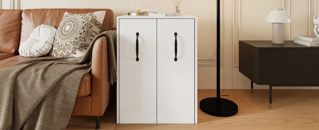 Libreria mobile con 1 cassetto e 2 ripiani, reversibile, con ruote, per soggiorno e bagno, bianco, 52 × 50 × 75 cm