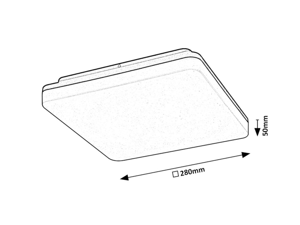 Plafoniera esterna quadrata LED 24W 4000K IP54 Rabalux