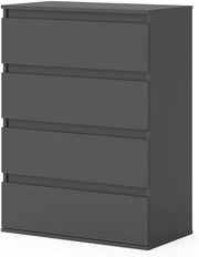 Cassettiera per camera da letto Claus, Antracite, 74 x 99.6 cm con 4 cassetti