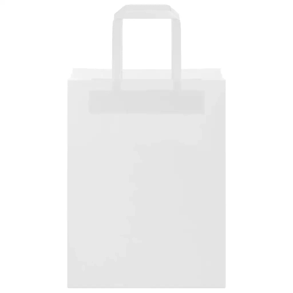 Sacchetti di Carta 250 pz con Manici Bianchi 21x11x28 cm 4101839