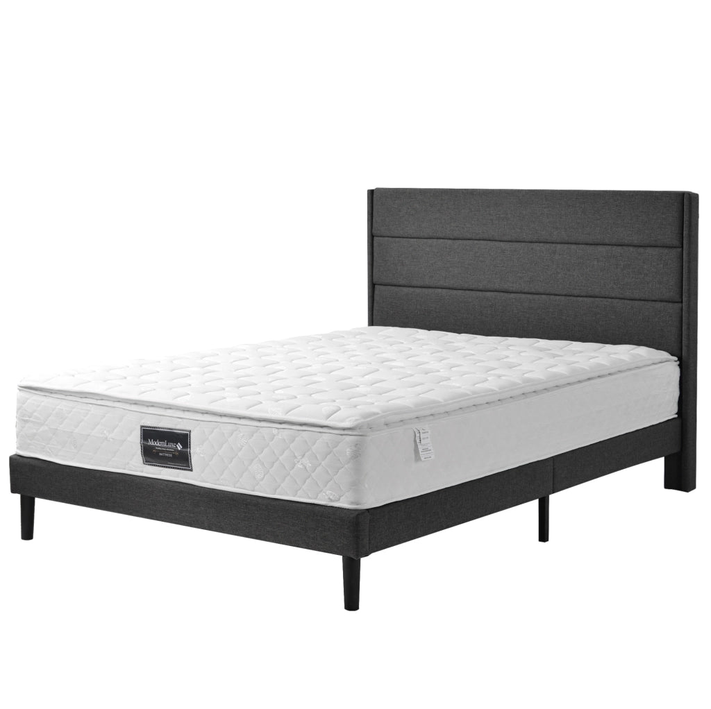 Letto imbottito 90x200 cm con contenitore e testiera regolabile; velluto grigio chiaro