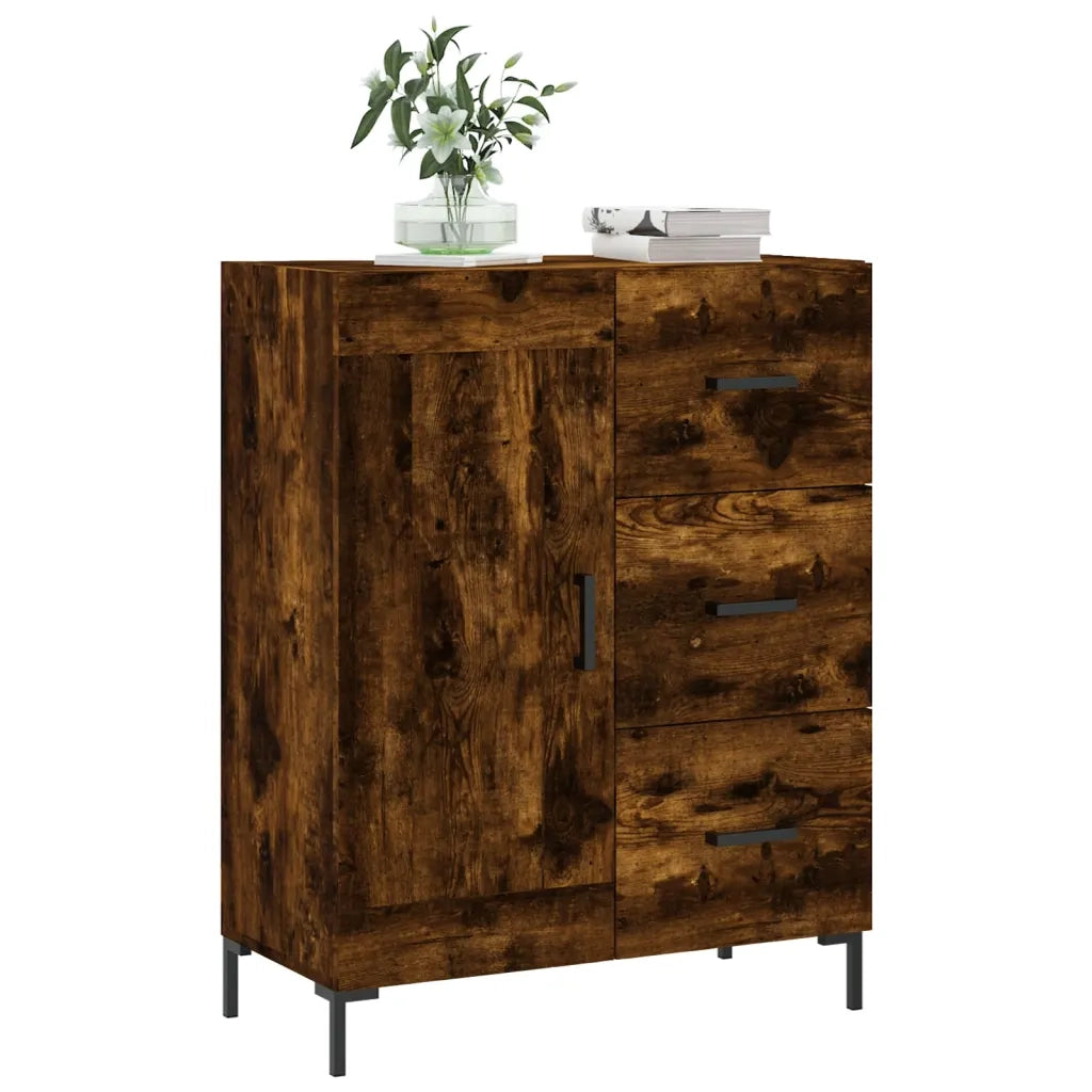 Credenza | Madia | Buffet da pranzo | Armadio da pranzo Rovere Fumo 69,5x34x90 cm in Legno Multistrato