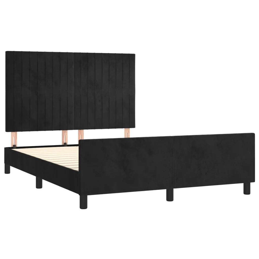 Giroletto senza Materasso Nero 140x200 cm in Velluto 3125881