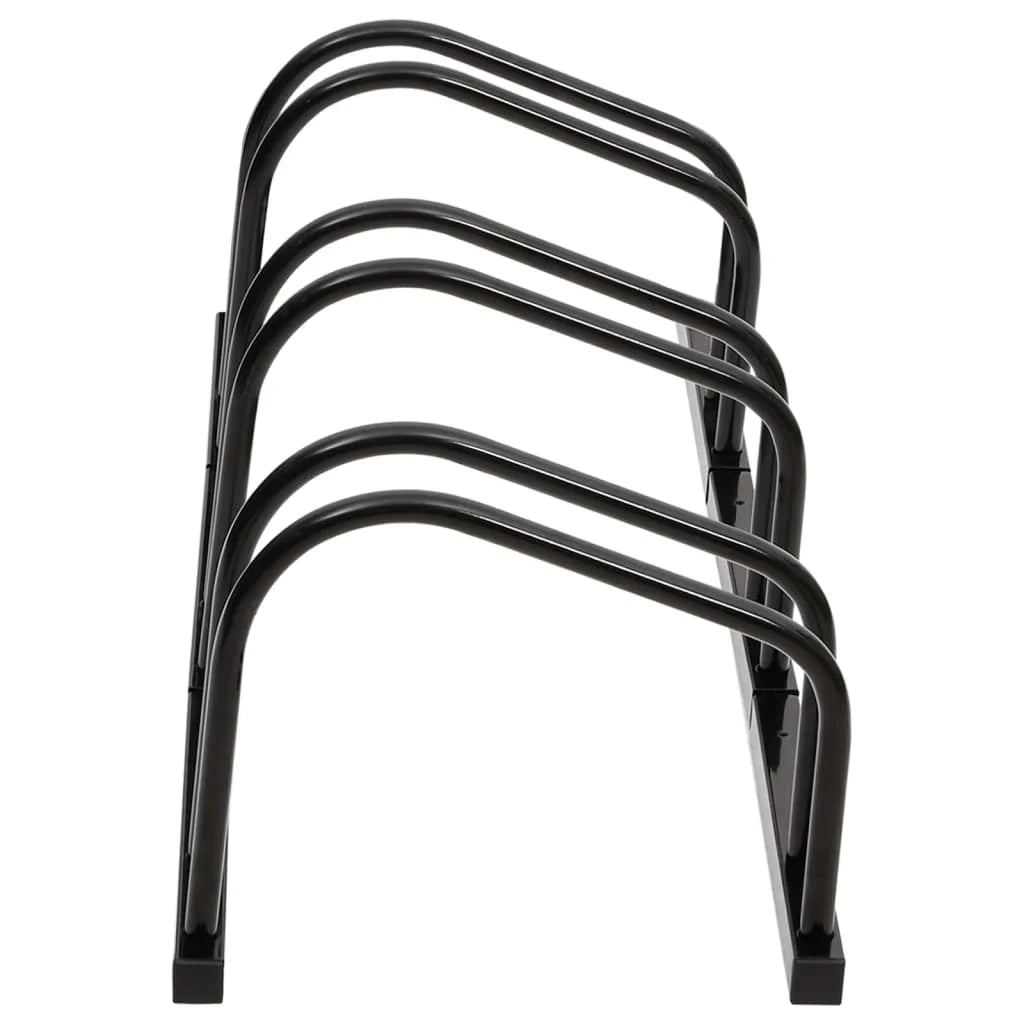 Portabiciclette con supporto portaoggetti per 3 biciclette acciaio nero 02_0004575