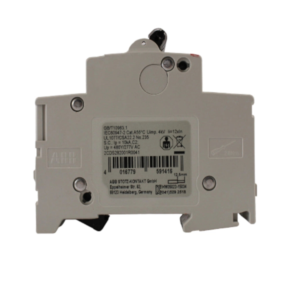 Interruttore magnetotermico 2 poli 2 moduli 4A curva D serie UL ABB
