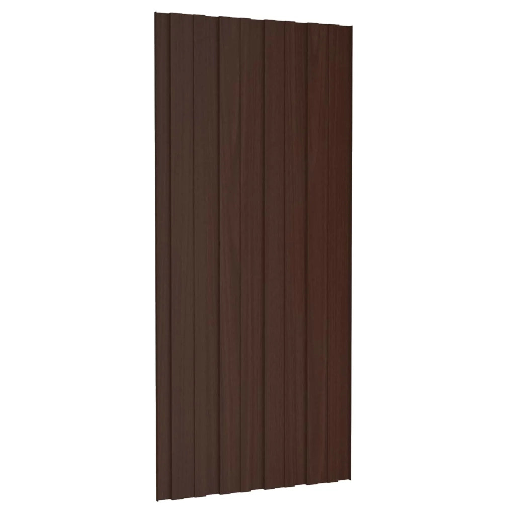Pannello per tetto 36 pcs Marrone 100 x 45 cm Acciaio zincato