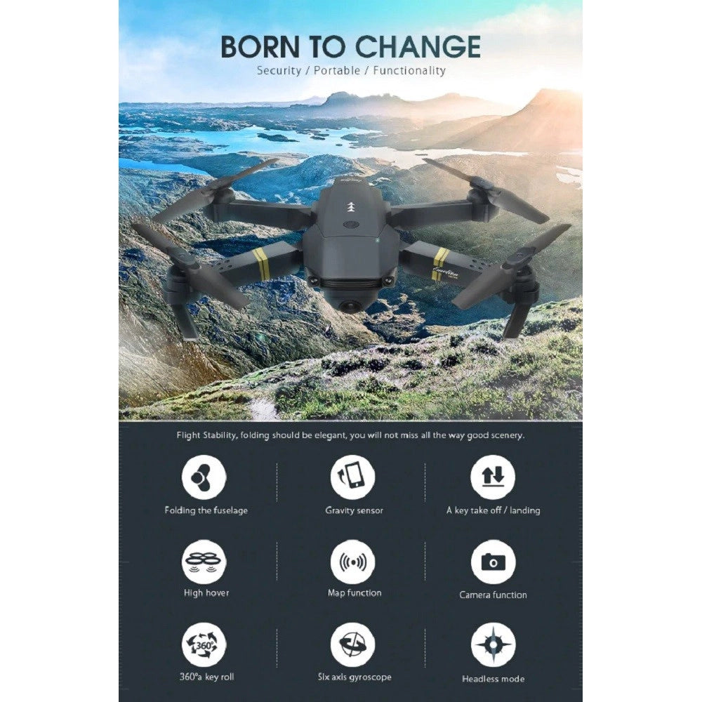Trade Shop - Drone Sky-99 Drone Doble Position Foto Connessione Wi-fi 2,4 Ghz Telecomando App -