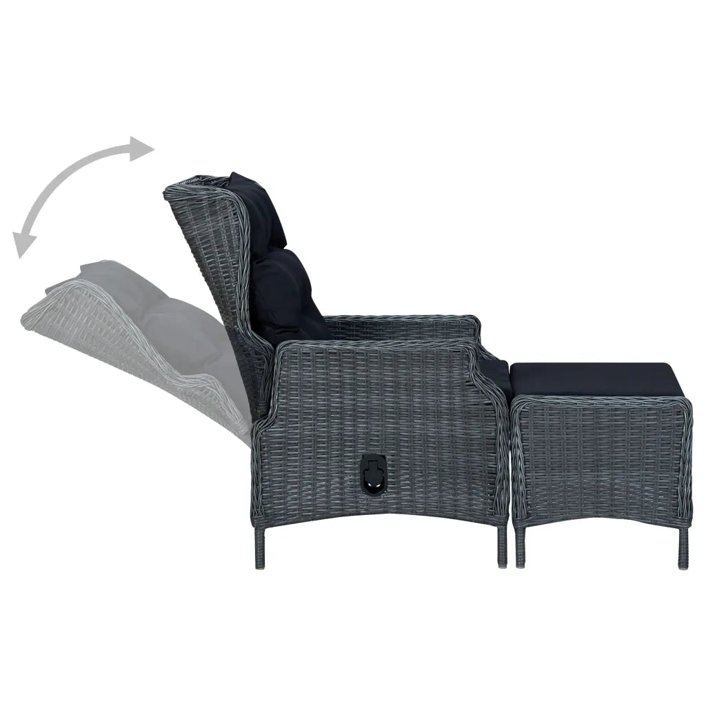 Set Mobili da Pranzo per Giardino 7 pz Grigio Scuro cod mxl 42225