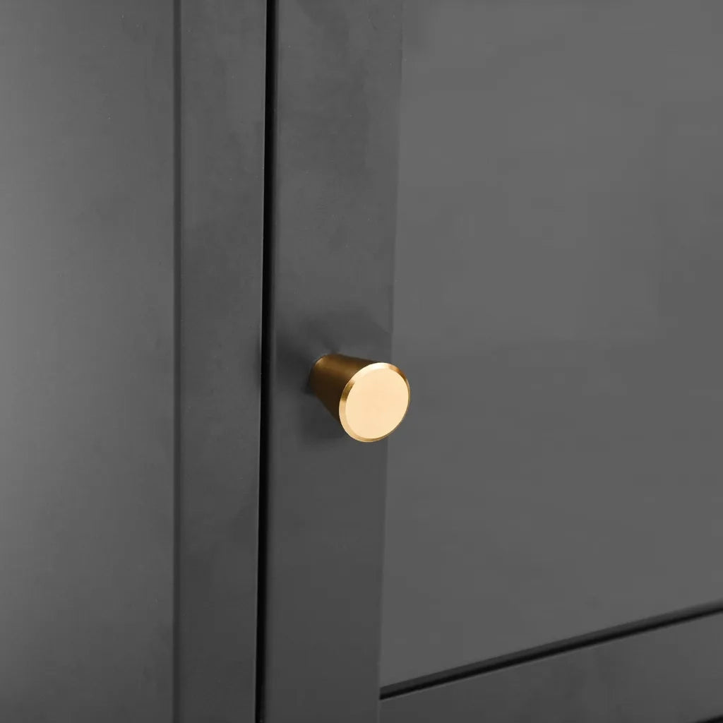 Comodini 2 pz Antracite 40x30x54,5 cm in Acciaio e Vetro 3095204