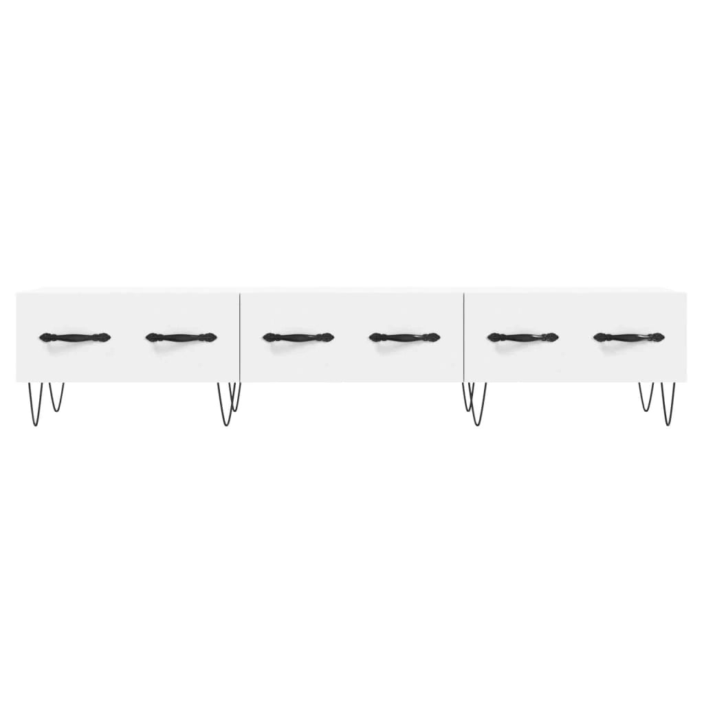 Mobile TV multimediale mensola TV credenza mobile TV sala da pranzo soggiorno camera da letto 150 x 36 x 30 cm legno ingegnerizzato bianco 02_0026020