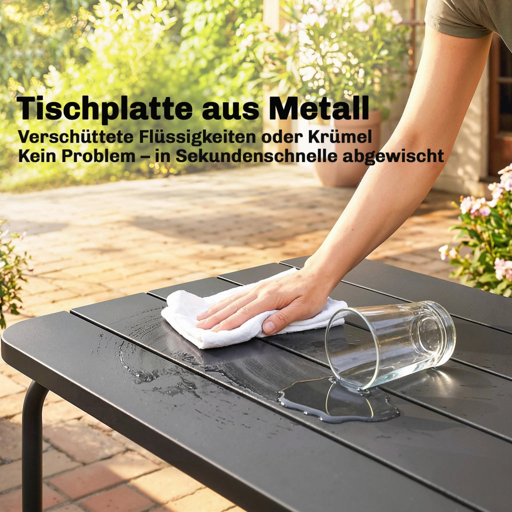 Set Giardino Lounge 4 Pezzi Pieghevole ¨C Zephmum ¨C Polyrattan Grigio Antracite con Cuscini