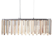Lampadario in ferro argentato con cristalli di vetro Finitura cromata Illuminazione in stile glamour Soggiorno Sala da pranzo
