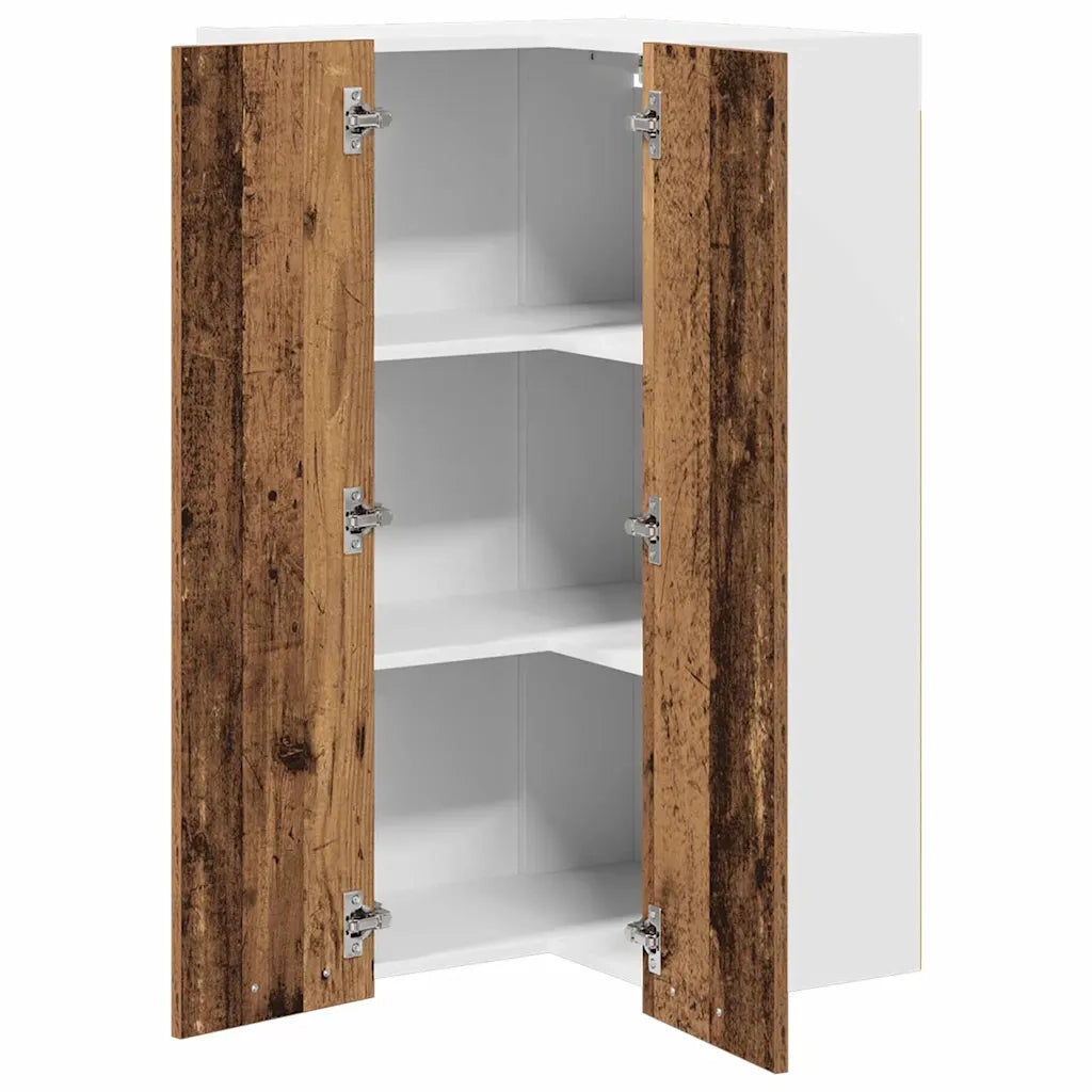 Armadio pensile Legno Antico e Bianco 57 x 57 x 100 cm