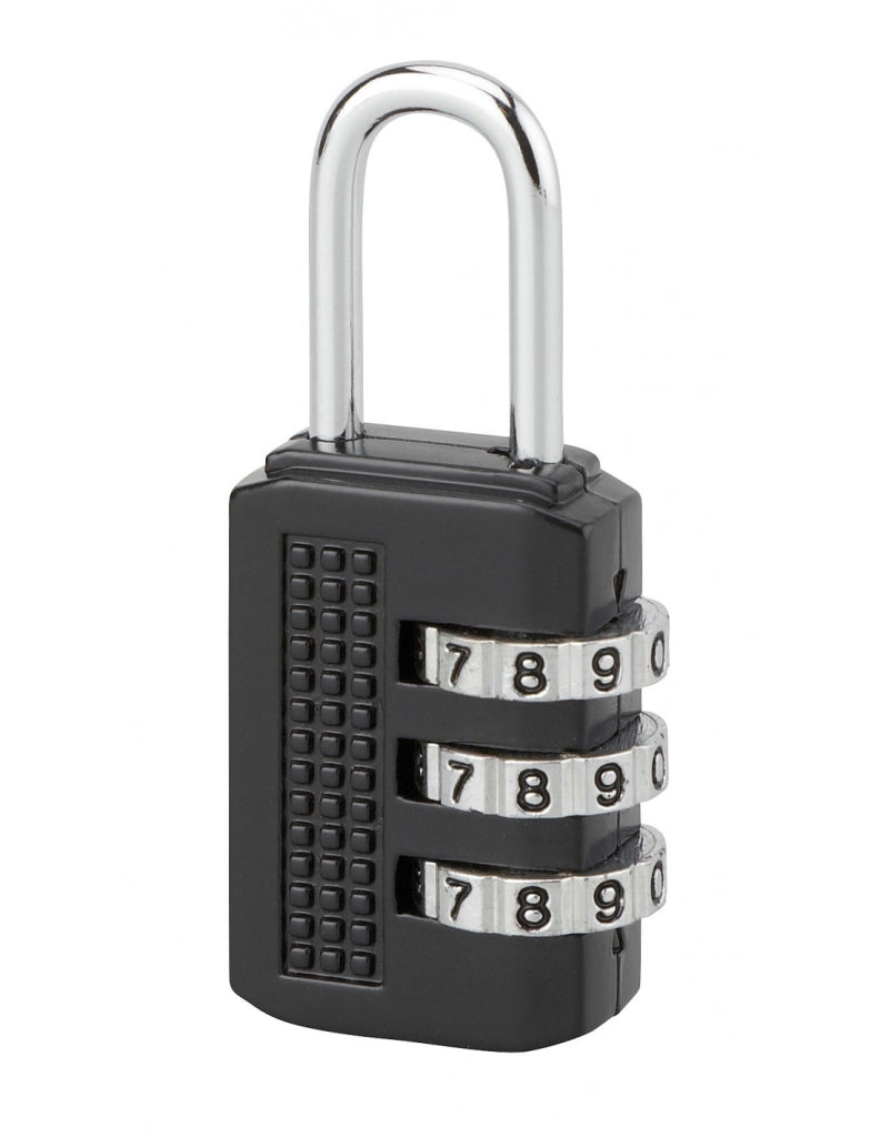 Lucchetto a combinazione Compact 02, bagagli, 3 cifre, 21 mm, nero – THIRARD