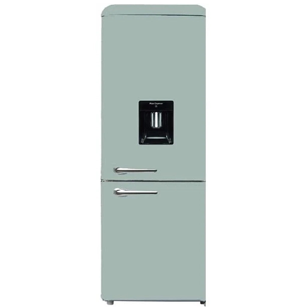 Frigorifero Combinato Vintage Doppia Porta 247Lt Verde con dispenser d'acqua