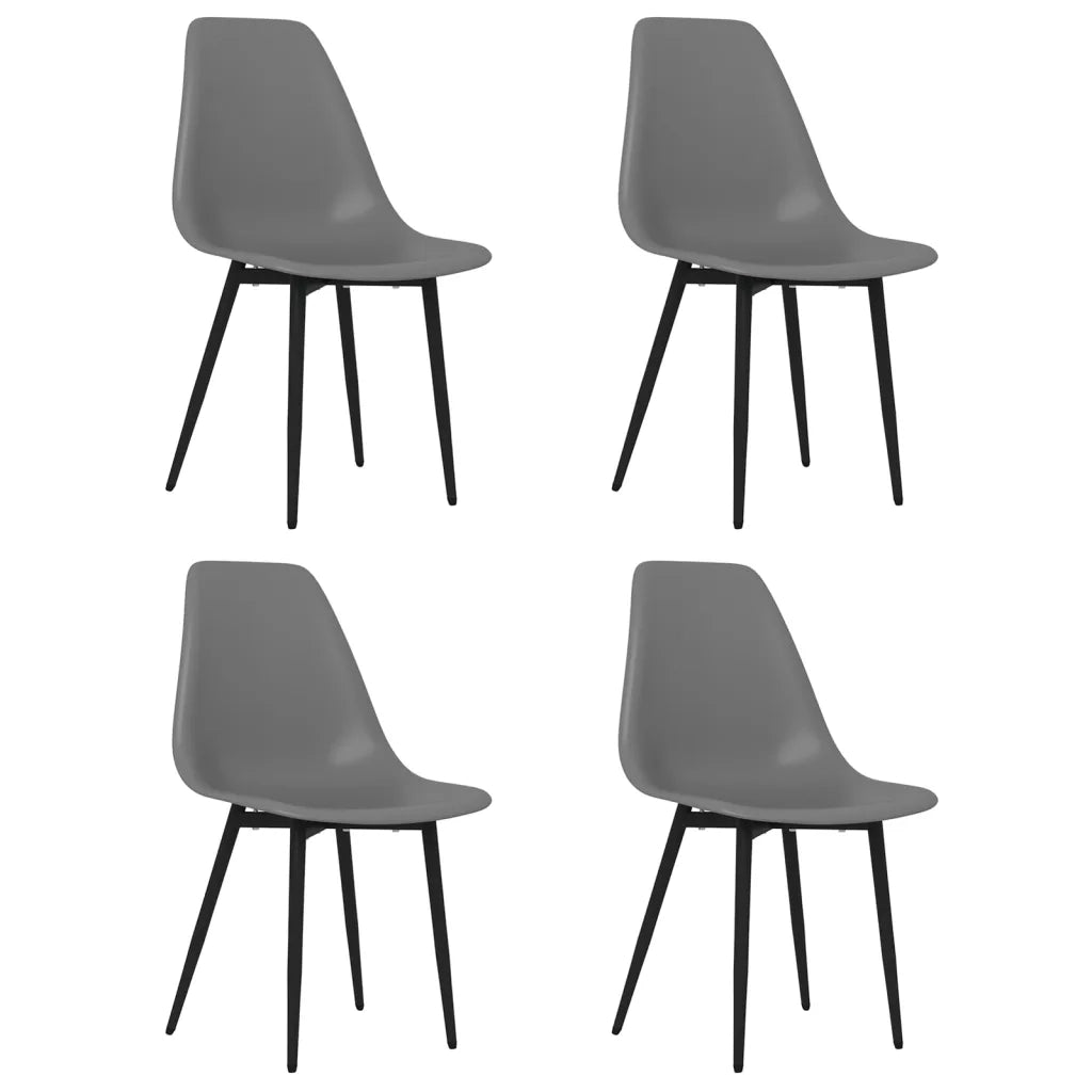 Sedie da Pranzo 4 pz Grigie in PP cod mxl 10424