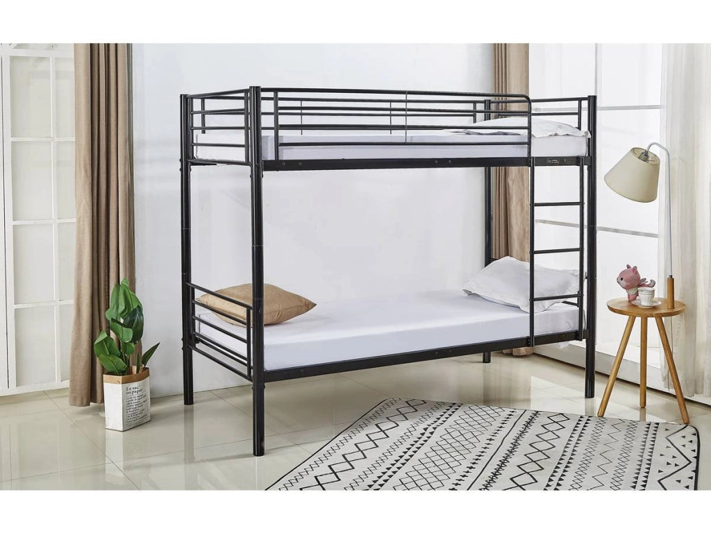 Letto a castello "ADAM" - 90 x 190 cm - Metallo - Taupe