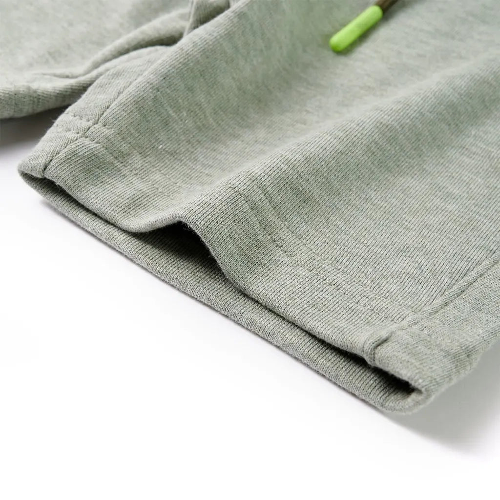 Pantaloncini per Bambini con Coulisse Cachi Chiaro MÃ©lange 140
