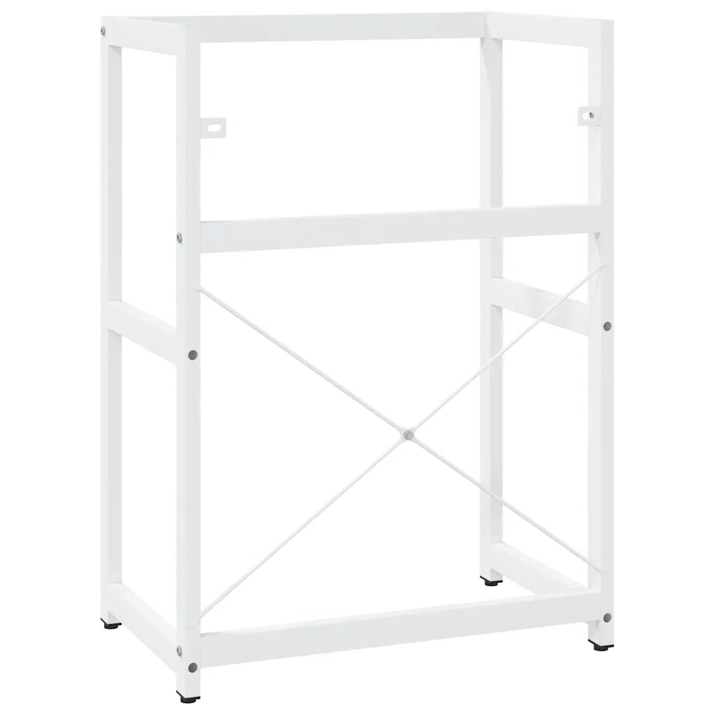 Struttura per Lavabo da Bagno Bianca 59x38x83 cm in Ferro 338497