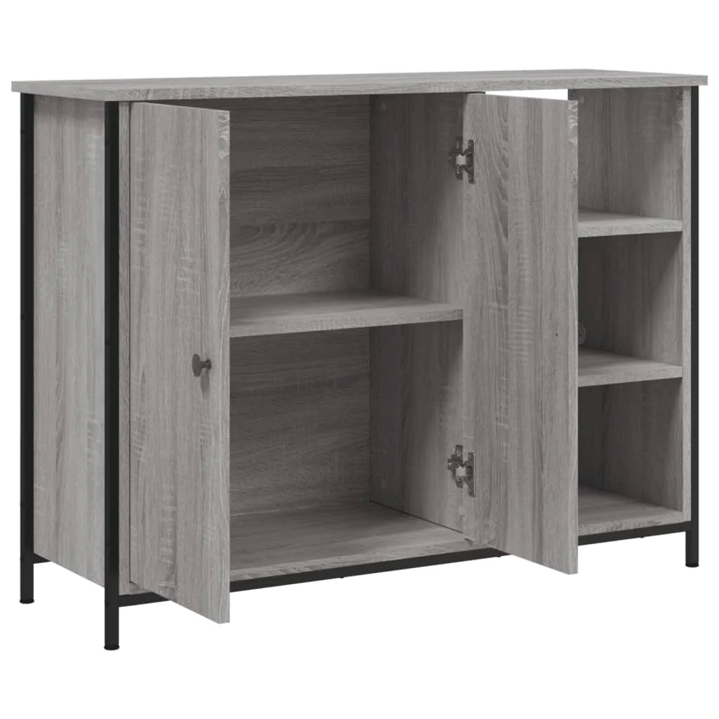 Buffet credenza cassettiera armadio mobile contenitore organizer cucina soggiorno rovere Sonoma 100 x 33 x 75 cm legno ingegnerizzato grigio 02_0036245