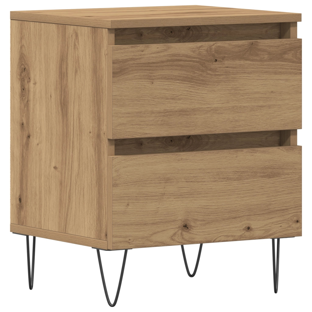 Comodino  in rovere artigianale 40x35x50 cm in legno ingegnerizzato
