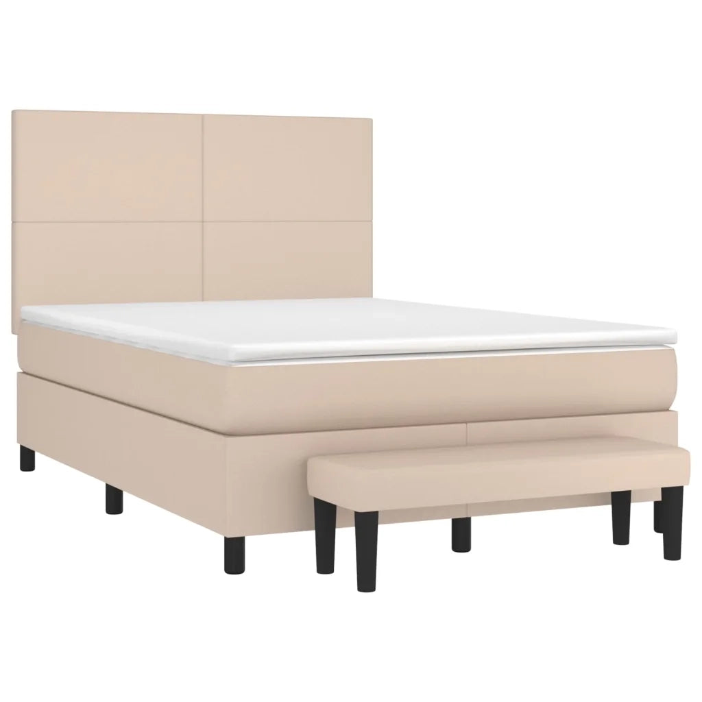 Giroletto a Molle con Materasso Cappuccino 140x200cm Similpelle cod mxl 57572
