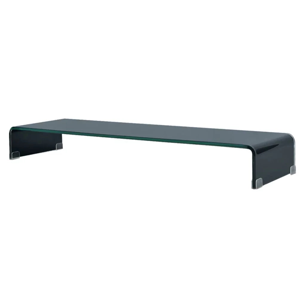 Mobile TV credenza design pratico supporto per monitor 100 cm vetro nero 2502051