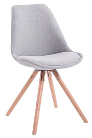 Sedia Toulouse in stoffa gambe tonde grigio,natura
