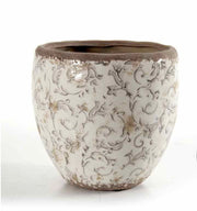 VASO TONDO IN CERAMICA DECORATO - DIVERSE MISURE MISURA: 20x19