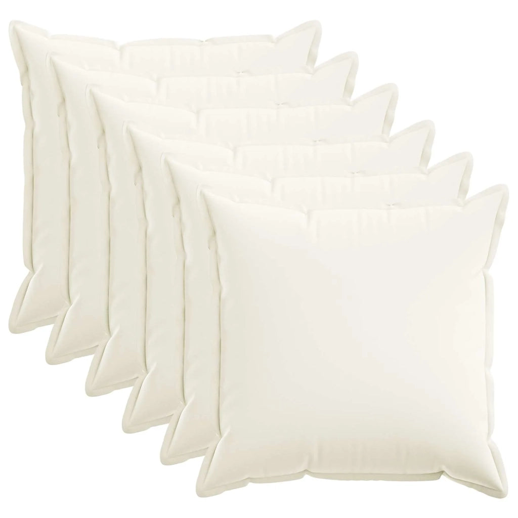 Federa 6 pcs HOUTEN Bianco 55 x 55 cm Lino 920348