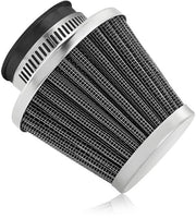Filtro d'aria universale a doppia lastra in acciaio - Motorluchtfilter - 42 mm - Filtro d'aria per motocicletta e scooter con alta portata d'aria - Pulito e riutilizzabile