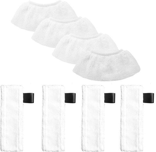 Accessori Set Adatto Per Easyfix Sc1, Sc2, Sc3, Sc4 & Sc5 - Accessori Per Aspirapolvere - Fazzoletti Microfibra Sostitutivi - Pad Doccia - 8 Pezzi - Parti Sostitutive - Potente Eliminazione Macchie