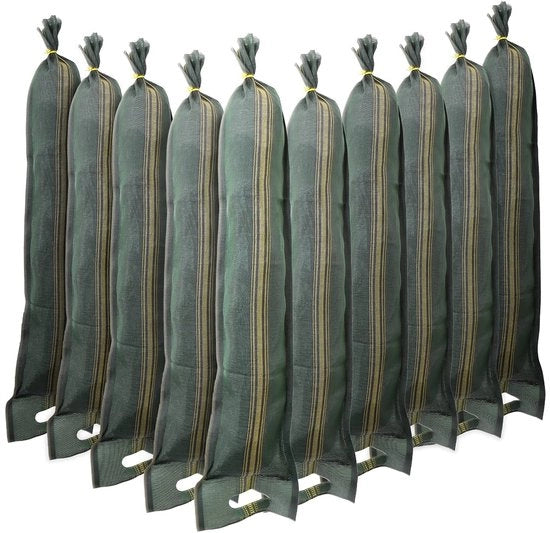 Sacco di sabbia termoiscrizione 10x - sacchi di sabbia impermeabili - sacchi di sabbia silo non riempiti - sacchi di sabbia impermeabili impermeabili (25x100 cm)