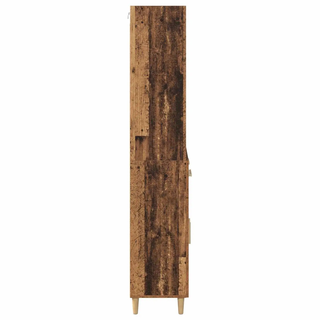 Credenza | Madia | Buffet da pranzo | Armadio da pranzo Legno vecchio 69,5 x 32,5 x 180 cm Legno multistrato